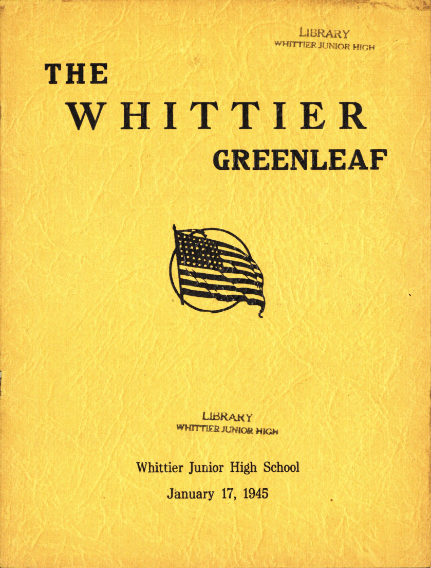 1945 Whittier Junior High Yearbook